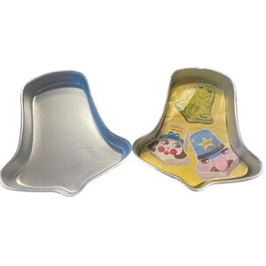 Vtg Wilton Aluminum Bell Cake Pan Set of 2 Christmas Wedding Party Pans Molds